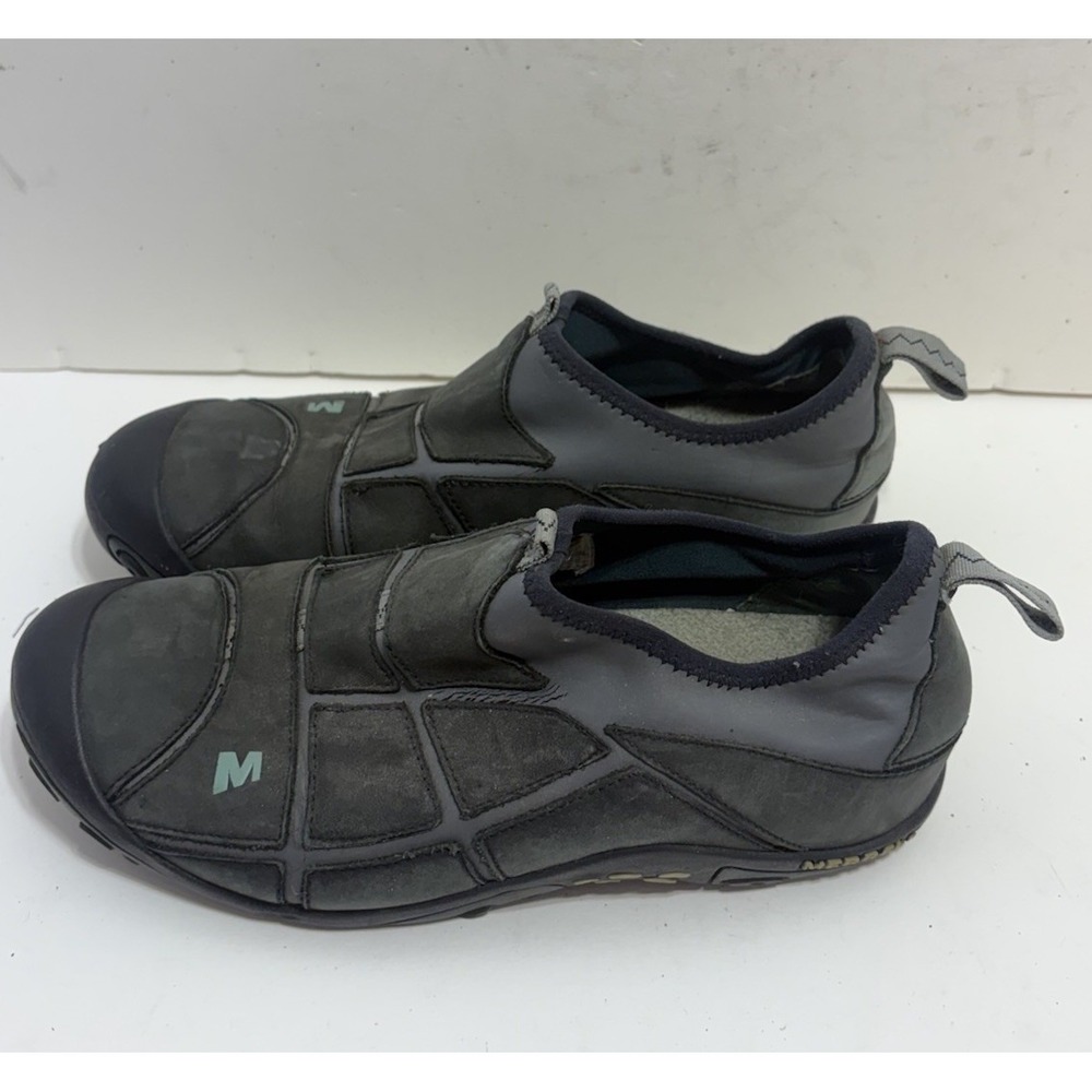 Merrell Mosaic Black Blue Performance Slip On Shoes Womens 8 Leather